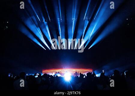 Oslo, Norway. 20th, May 2022. The Norwegian pop group a-ha performs a live concert at Oslo Spektrum in Oslo. (Photo credit: Gonzales Photo - Terje Dokken). Stock Photo