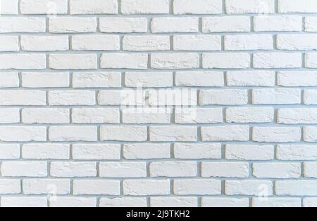 Decorative brick wall texture. White artificial brick for interior renovation and decoration and design. High quality photo Stock Photo