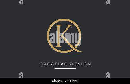 Alphabet Letters OK or KO Icon Logo Vector Stock Vector