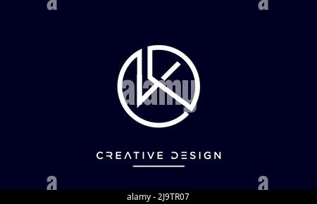 Alphabet Letters OK or KO Icon Logo Vector Stock Vector