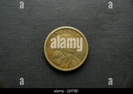One dollar dated 2002 USA, Back view Stock Photo