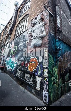 AC/DC Lane Detail in Melbourne Australia Stock Photo