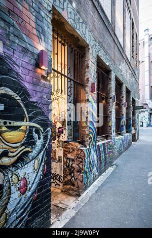 AC/DC Lane Detail in Melbourne Australia Stock Photo