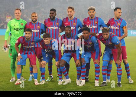 Sydney, Australia. 25th May, 2022. Barcelona team photograph during the Friendly match between the A League All-Stars and FC Barcelona at Accor Stadium, Sydney on 25 May 2022. Photo by Peter Dovgan. Editorial use only, license required for commercial use. No use in betting, games or a single club/league/player publications. Credit: UK Sports Pics Ltd/Alamy Live News Stock Photo