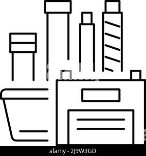 polypropylene thermoplastic line icon vector illustration Stock Vector