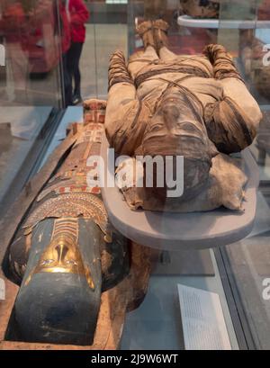 The impressive Egyptian exhibition at British museum,London,UK Stock Photo