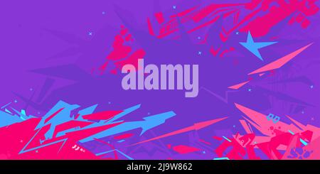 Abstract Urban Street Art Graffiti Style Vector Illustration Background Template Stock Vector