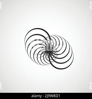 Vector swirl design backdrop. Beautiful fluid surface with rounded lines Stock Vector
