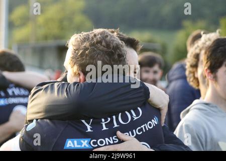 Tumble RFC v Lampeter RFC Plate final 2022 Stock Photo