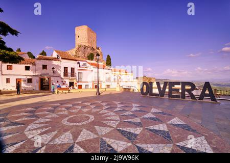 The medieval 12th century castle of Olvera, Andalucia. Spain Stock Photo