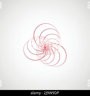 Abstract vector spiral background. Twirl circles design Stock Vector