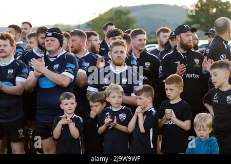 Tumble RFC v Lampeter RFC Plate final 2022 Stock Photo