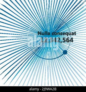 Blue circle modern ray star. Modern sunburst creative shapes background. Vector illustration with rays Stock Vector