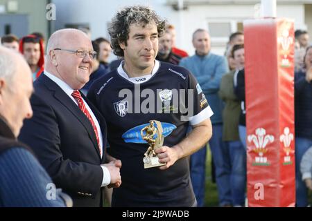 Tumble RFC v Lampeter RFC Plate final 2022 Stock Photo