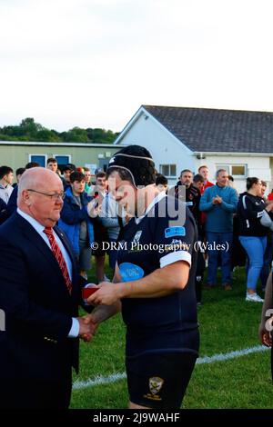 Tumble RFC v Lampeter RFC Plate final 2022 Stock Photo