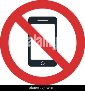 No mobile, cell phone sign icon vector.  Stock Vector