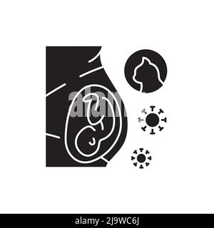 Toxoplasmosis color line icon. Human diseases. Pictogram for web page, mobile app, promo. Stock Vector