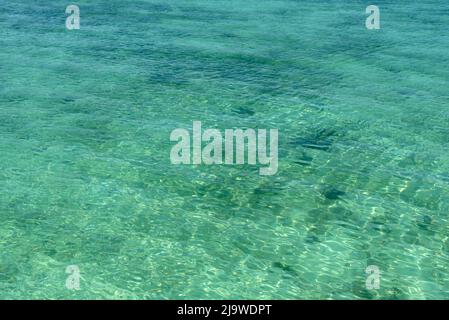Turquoise colored water surface with texture natural background Stock Photo