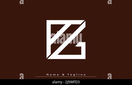 Alphabet letters Initials Monogram logo AG , GA Stock Vector