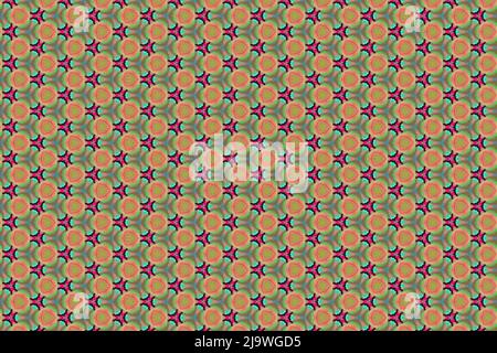Colorfull abstract pattern that looks like flowers, created from a macro photography of fluids bubbles. Stock Photo