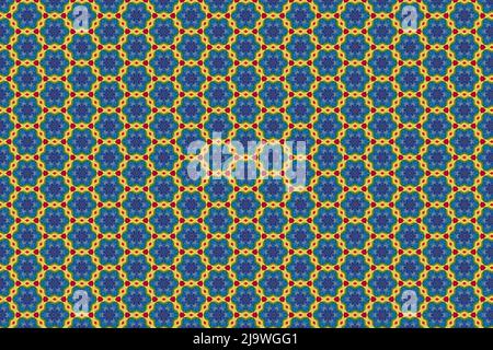 Colorfull abstract pattern that looks like flowers, created from a macro photography of fluids bubbles. Stock Photo