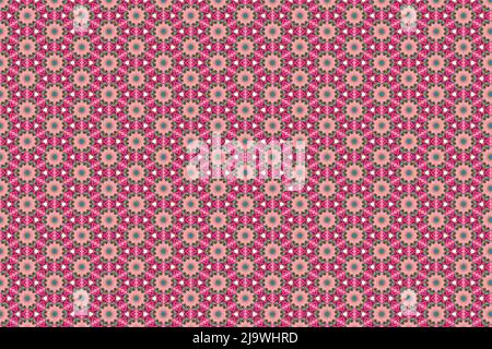 Colorfull abstract pattern that looks like flowers, created from a macro photography of fluids bubbles. Stock Photo