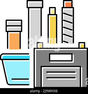 polypropylene thermoplastic color icon vector illustration Stock Vector