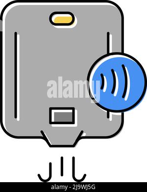 hand dryer contactless color icon vector illustration Stock Vector