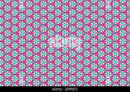 Colorfull abstract pattern that looks like flowers, created from a macro photography of fluids bubbles. Stock Photo