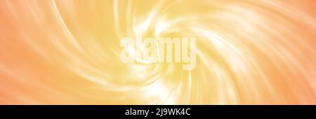 Summer orange spiral vortex soft blurred abstract gradient background banner, header texture. Wide screen wallpaper. Panoramic web banner with copy sp Stock Photo