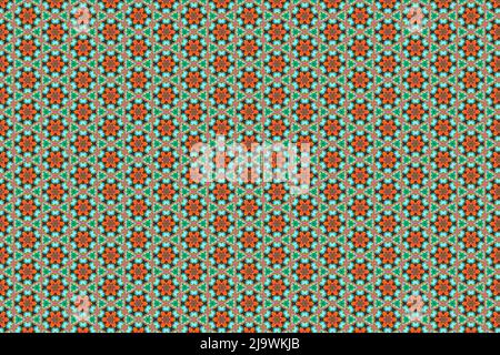 Colorfull abstract pattern that looks like flowers, created from a macro photography of fluids bubbles. Stock Photo