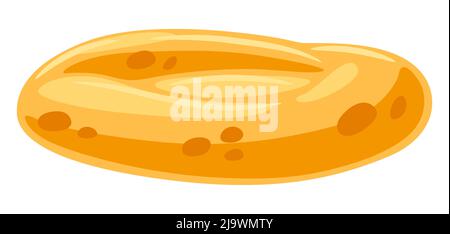 Illustration of fresh flatbread. Image for bakeries and groceries. Healthy traditional food. Stock Vector