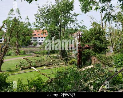 Tornado in Paderborn 20. Mai 2022 Tief Emmelinde Stock Photo