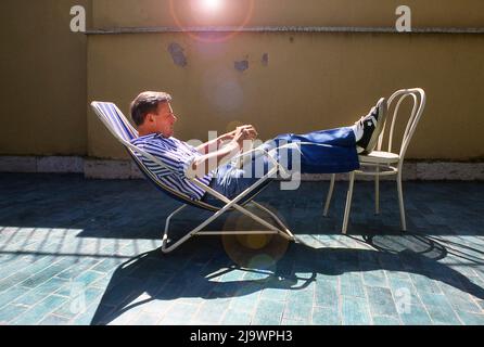 Anthony Hopkins in Rome 1984 Stock Photo