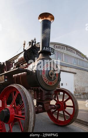 AH5239 The Burrell Patent Steam Engine under steam outside the Burrell ...