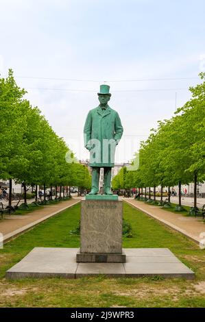 Statue of Carl Frederik Tietgen, Copenhagen, Denmark Stock Photo