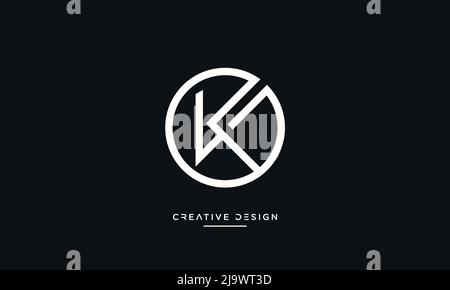 Alphabet Letters OK or KO Icon Logo Vector Stock Vector