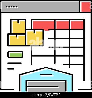 inventory adjustment report color icon vector illustration Stock Vector ...