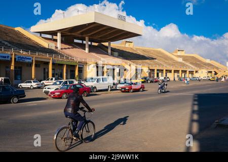 Central street of Asmara with Cars and Peoples Stock Photo