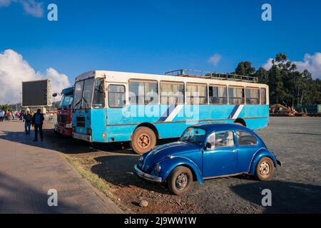 Central street of Asmara with Cars and Peoples Stock Photo