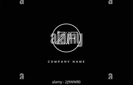 ZF, FZ Alphabets Letters Logo Monogram Stock Vector