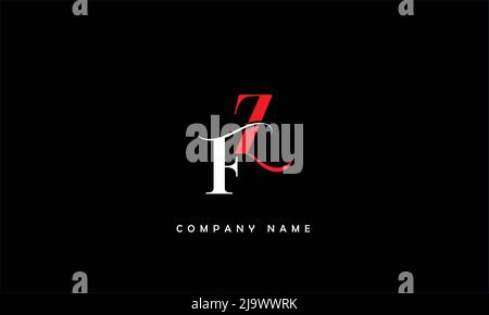 ZF, FZ Alphabets Letters Logo Monogram Stock Vector