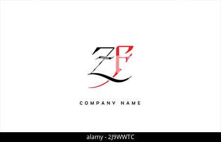 ZF, FZ Alphabets Letters Logo Monogram Stock Vector