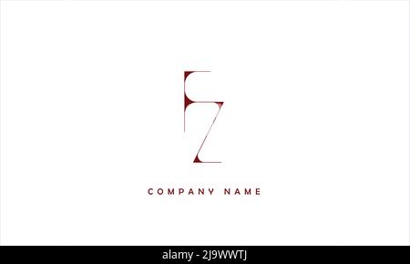 ZF, FZ Alphabets Letters Logo Monogram Stock Vector
