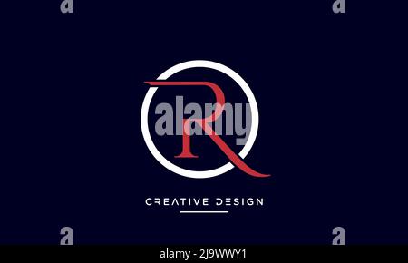 Alphabet Letters OR or RO Abstract Logo Stock Vector