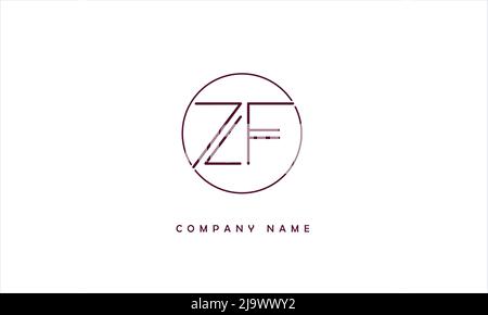 ZF, FZ Alphabets Letters Logo Monogram Stock Vector