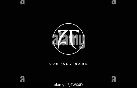 ZF, FZ Alphabets Letters Logo Monogram Stock Vector