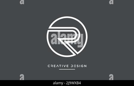 Alphabet Letters OR or RO Abstract Logo Stock Vector