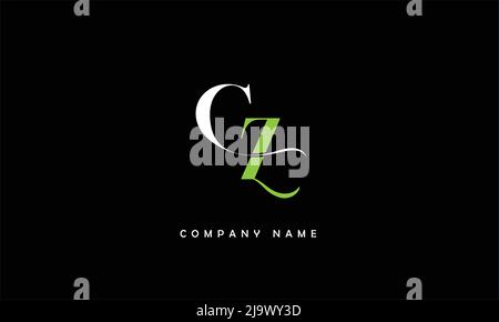 ZC, CZ Abstract Letters Logo Monogram Stock Vector