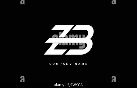 ZB, BZ Abstract Letters Logo Monogram Stock Vector